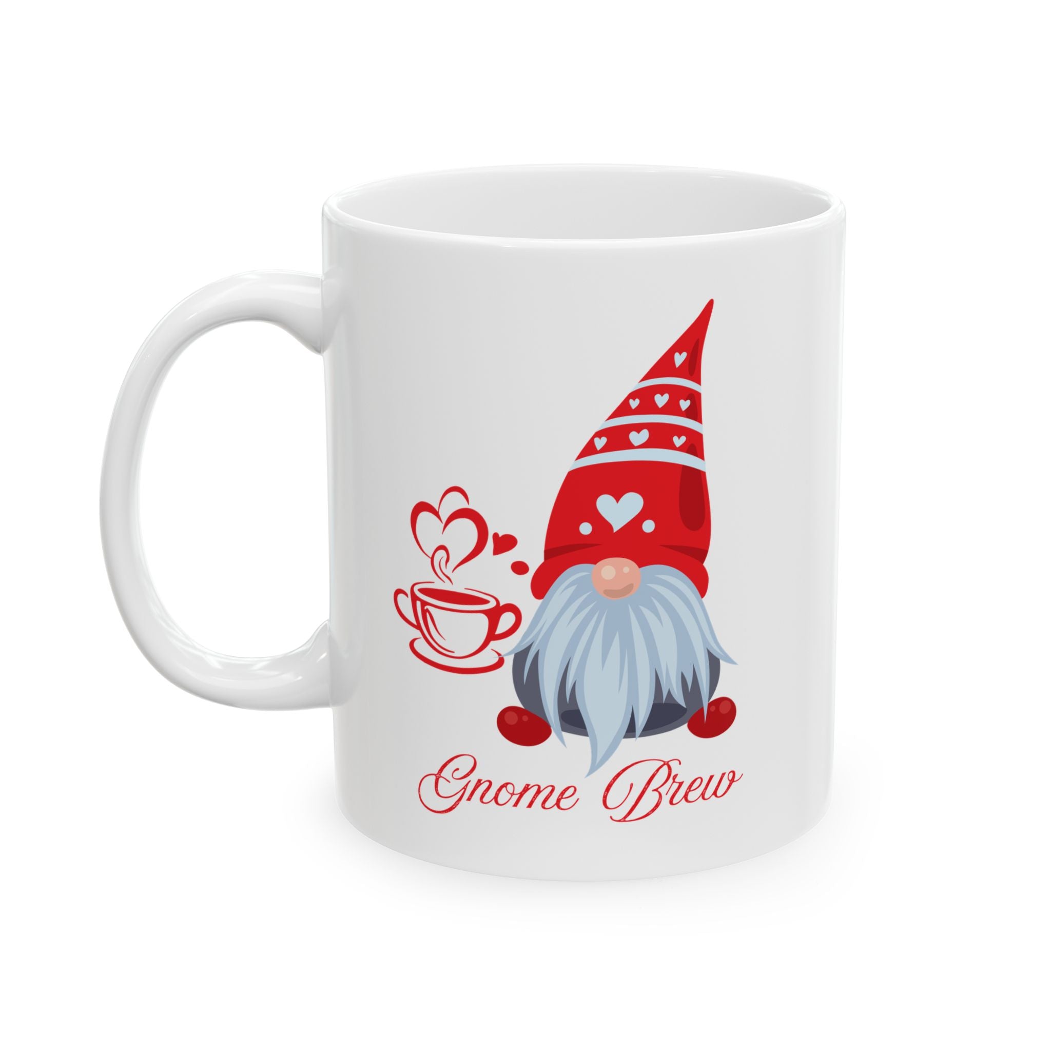Gnome Brew Coffee Mug – Cute Holiday Gnome Cup | Christmas Gift for Coffee Lovers & Winter Mornings