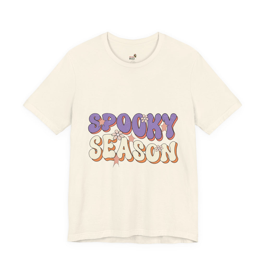 Spooky Season Retro Halloween T-Shirt – Groovy Fall Graphic Tee | Vintage Floral Halloween Shirt | Cute Aesthetic Autumn Top